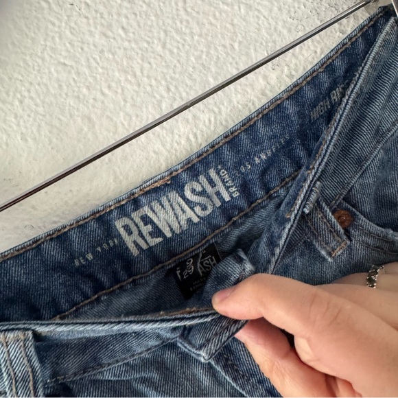 Rewash High Rise Jeans Y2K Streetwear 9/29 Junior Crop Vintage Staple Distressed - Picture 4 of 16